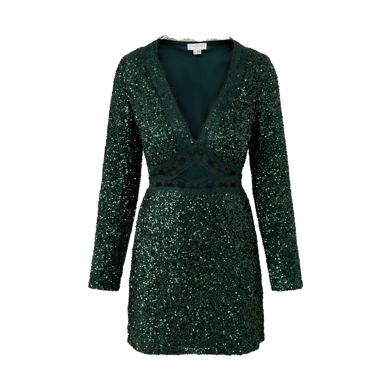 Sequin Mini Dress Green