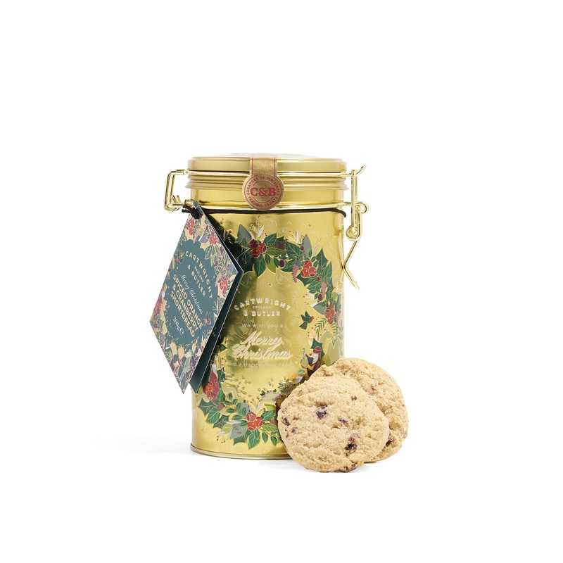 Spiced Orange and Cranberry Shortbreads Tin 200g