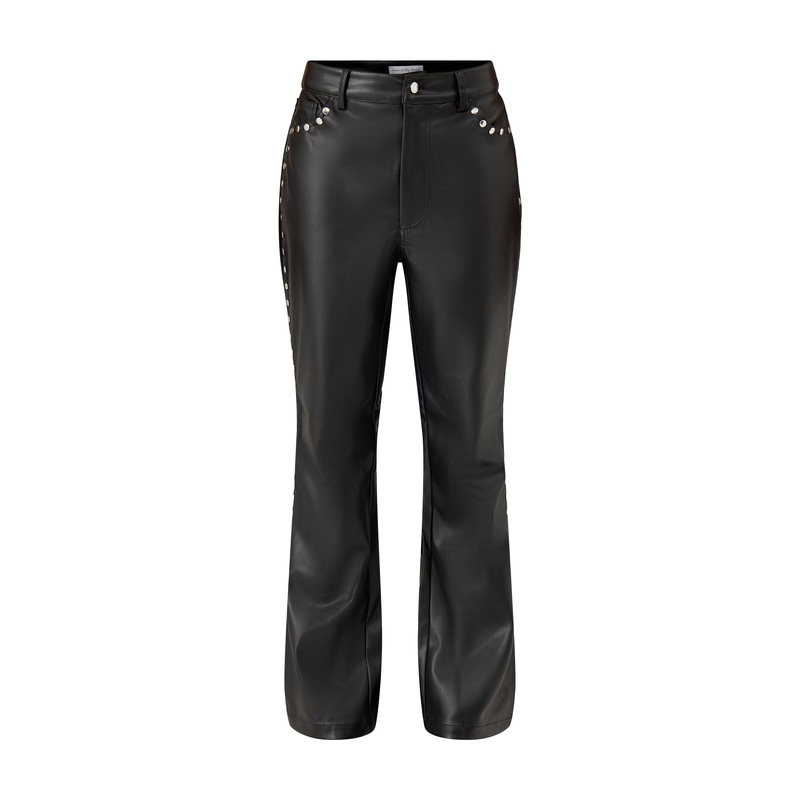 Vegan Studded Trousers Black