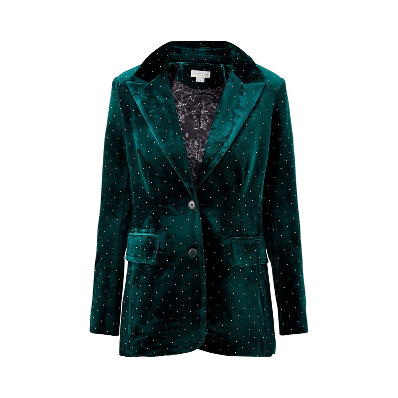 Velvet Blazer Green