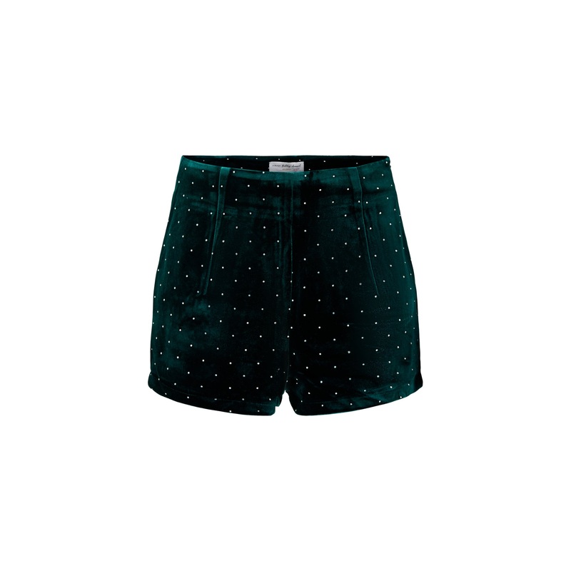 Velvet Shorts Green