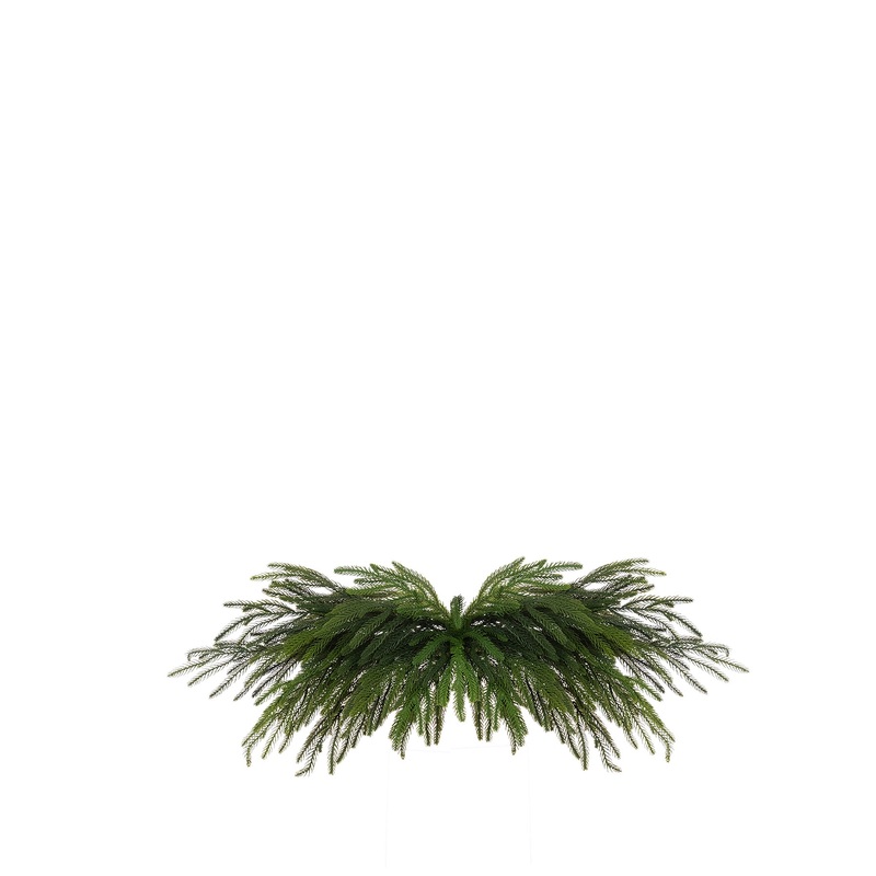 Waxed Pine Christmas Decoration 97cm