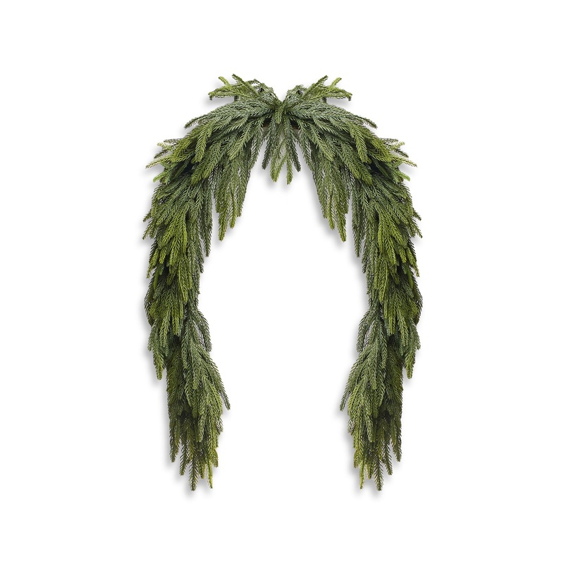 Waxed Pine Christmas Garland 180cm