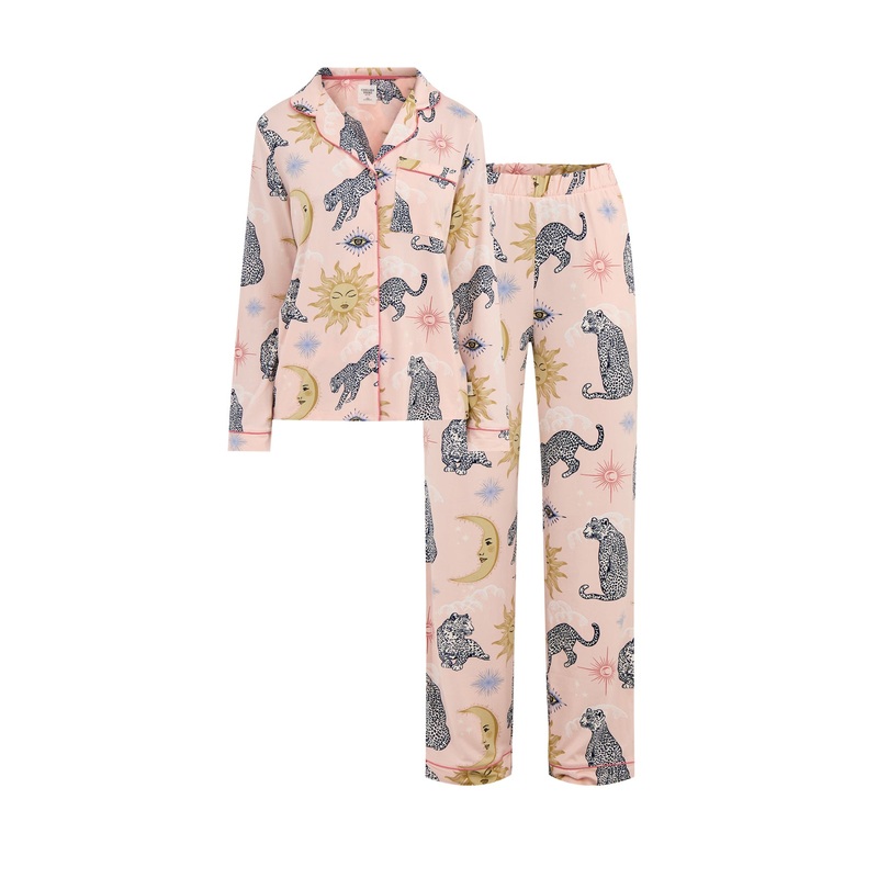 Celestial Leopard Pyjama Set Pink