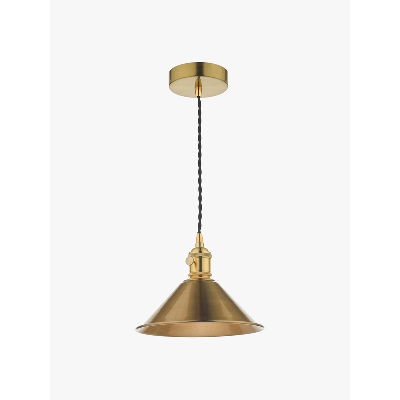 Hadano Pendant - Natural Brass with Aged Brass Shade