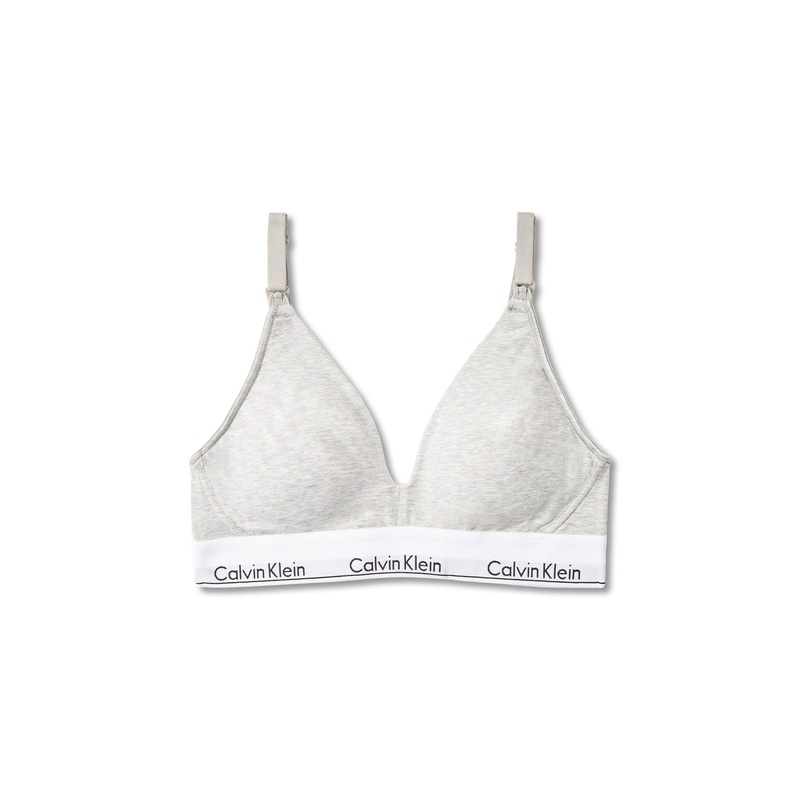 Icon Cotton Maternity Triangle Bra Grey