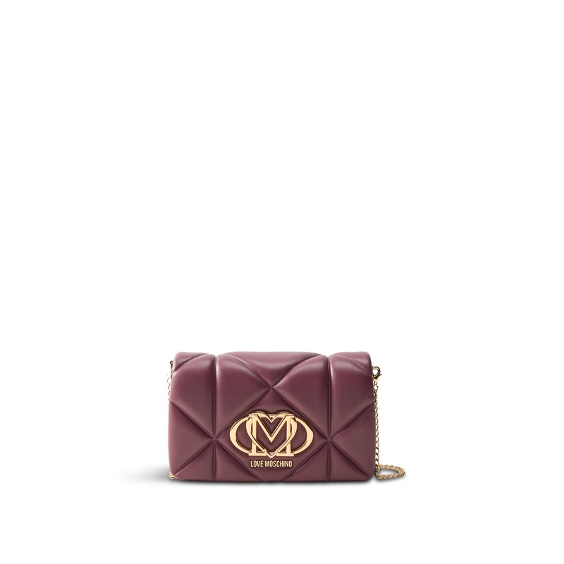 Quilted Chain Crossbody Bag Red