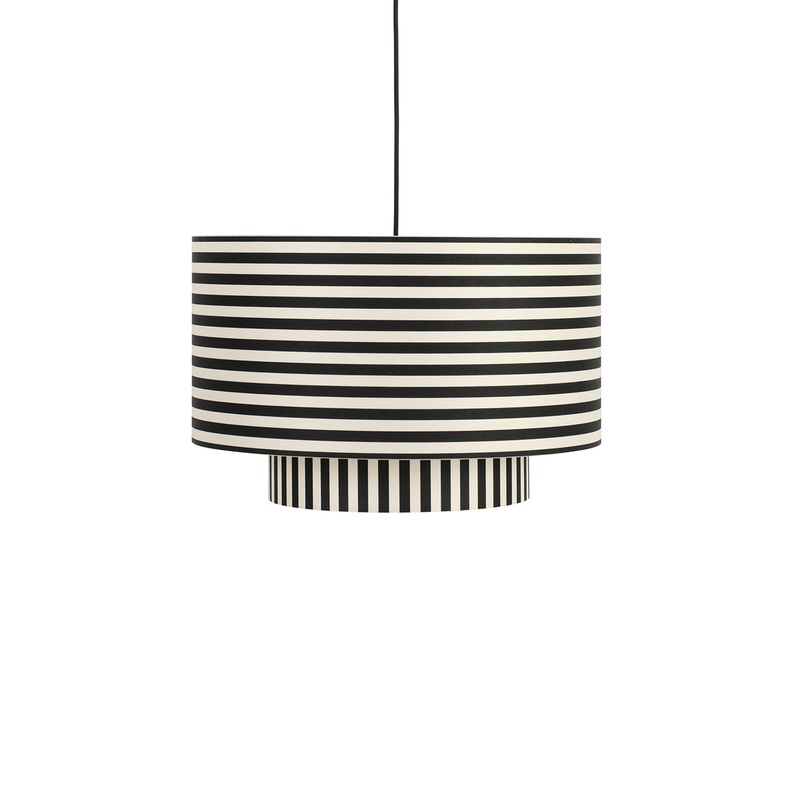 Raie Fabric Pendant Black White