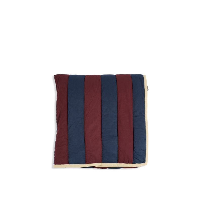 Stripe Quilt Aubergine Navy Large