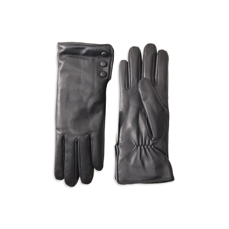 Agata Leather Gloves Black