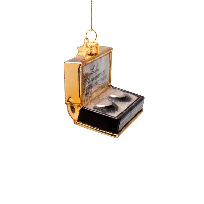 Black Eyelashes Glass Christmas Hanging Decoration