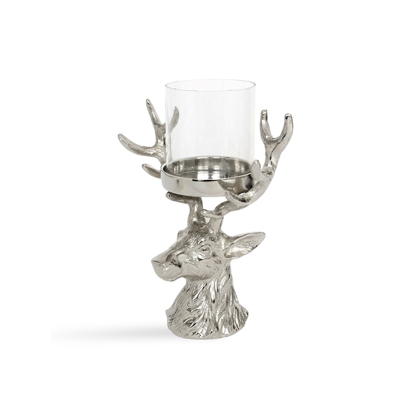 Culinary Concepts Mini Stag Head Hurricane Lantern