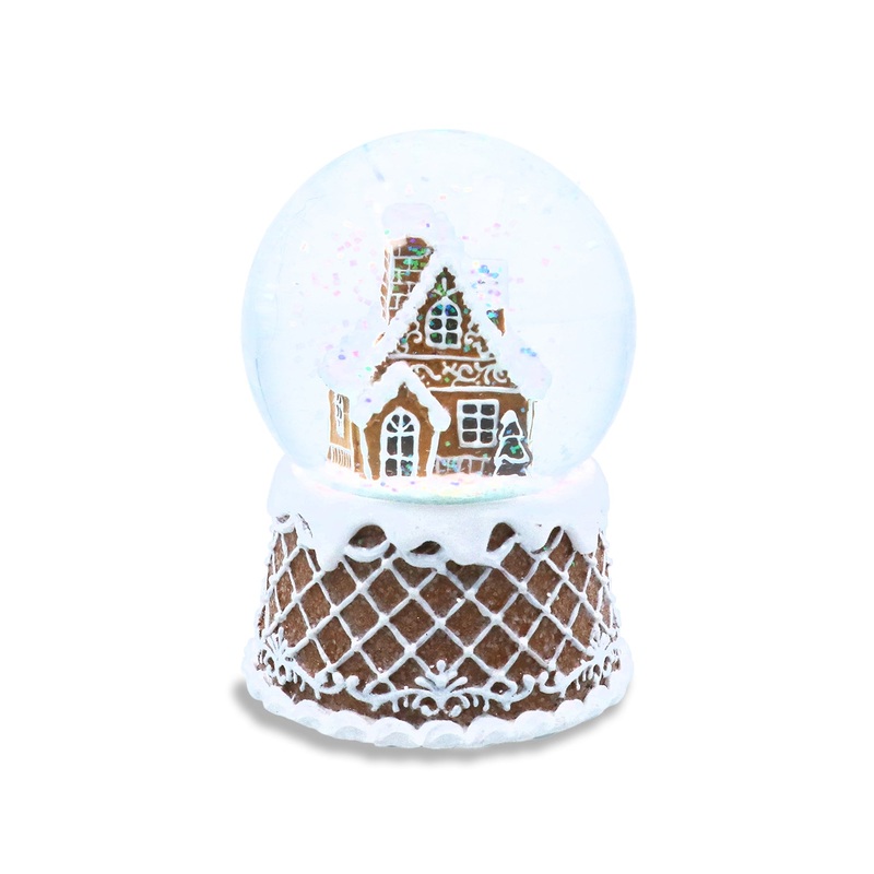 Gingerbread House Musical Snow Dome