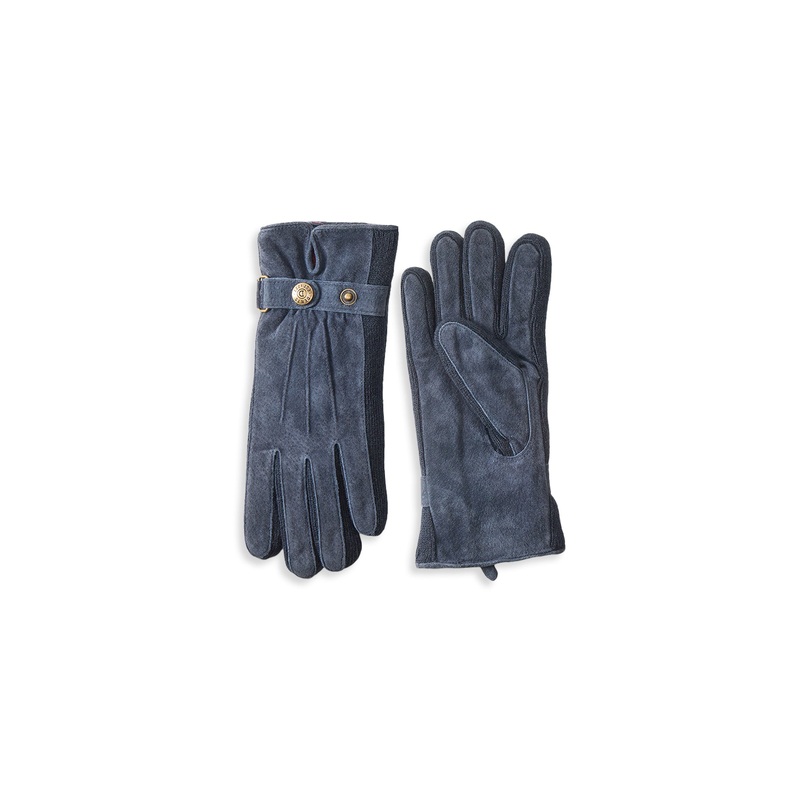 Laura Suede Gloves Navy