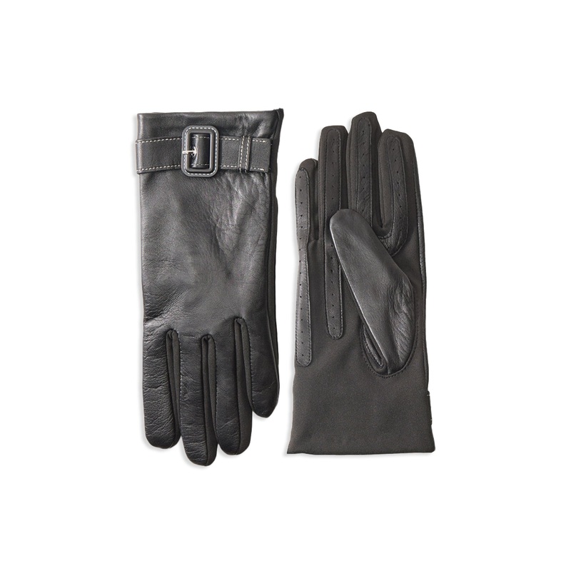 Lyla Leather Gloves Black