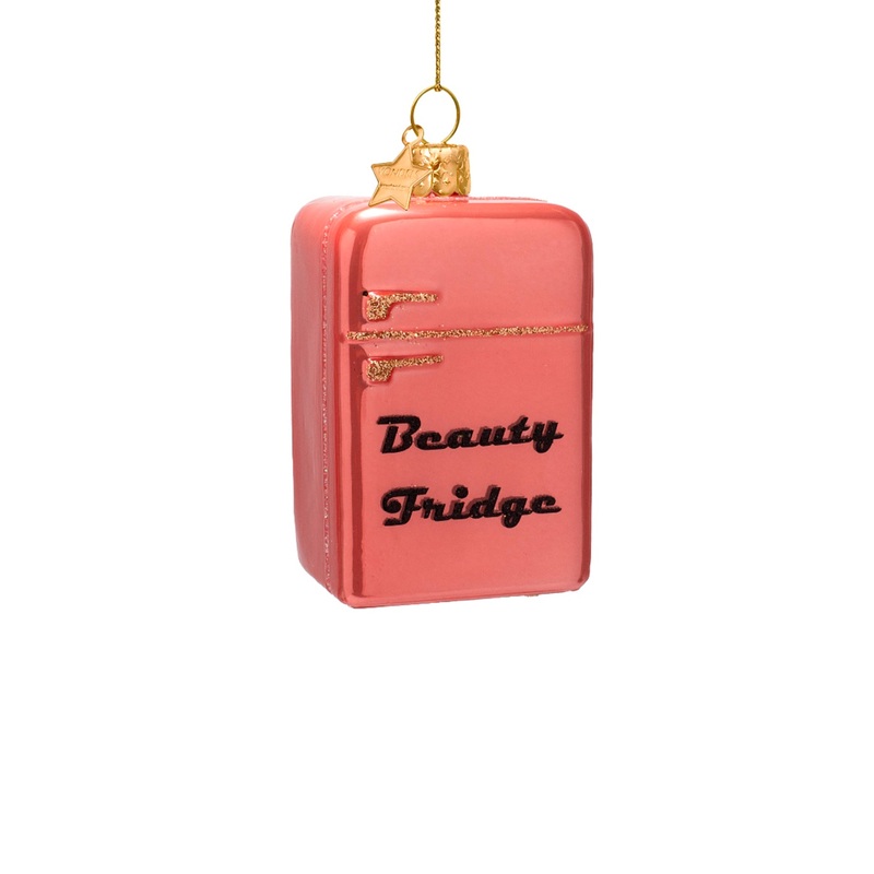 Pink Beauty Fridge Glass Christmas Hanging Decoration