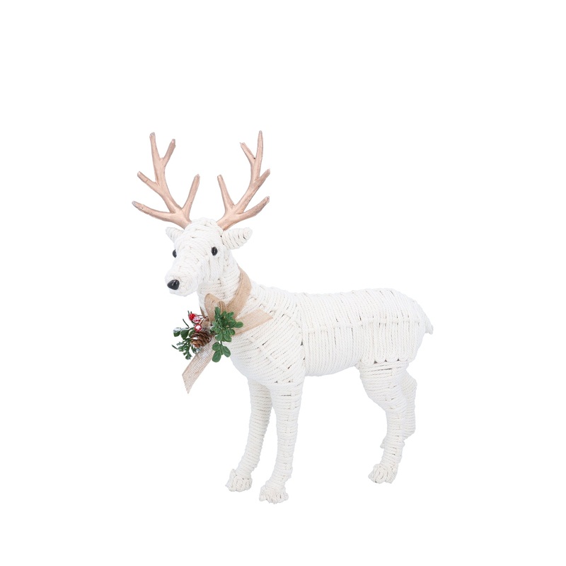Stag Decoration Twine Wrapped