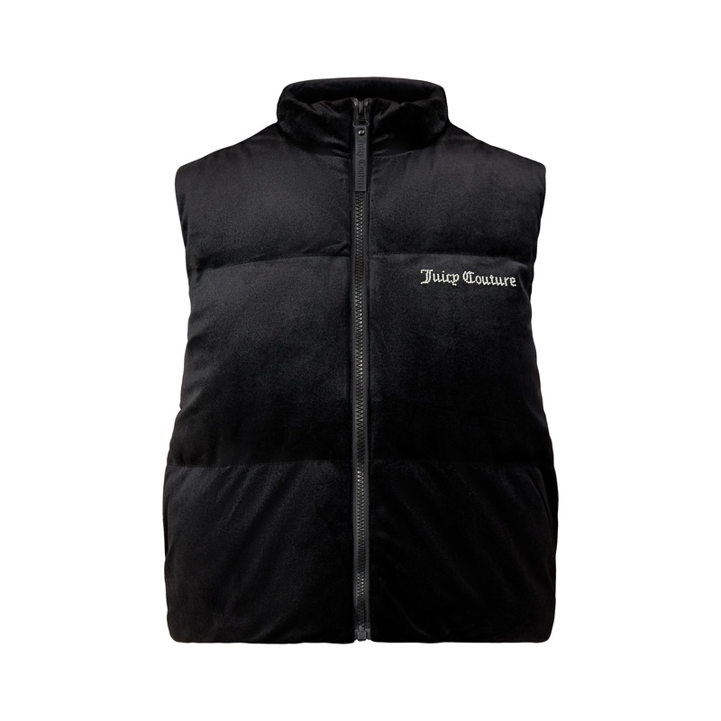 Velour Gilet Black
