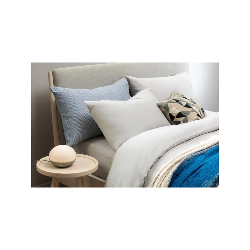 Heals Organic Cotton Sateen Duvet Cover Grey