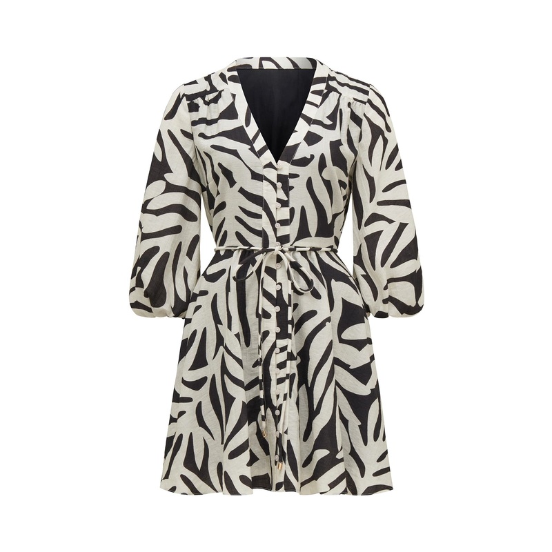 Alicia Rope Tie Mini Dress Green