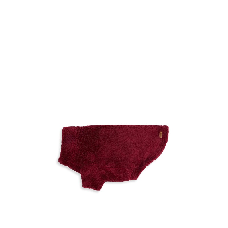 Barbour Brindle Fleece Dog Jumper Red Small