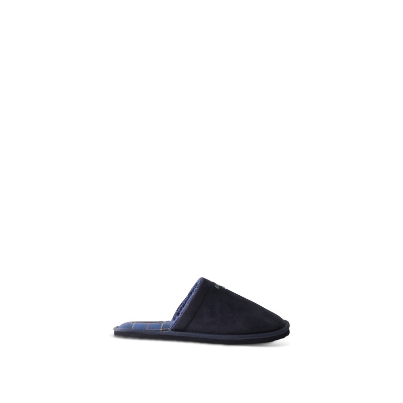 Barbour Everitt Mule Slippers Navy Suede