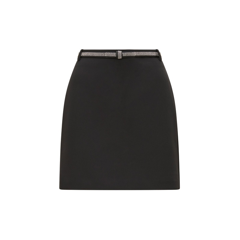 Belle Bow Mini Skirt Black
