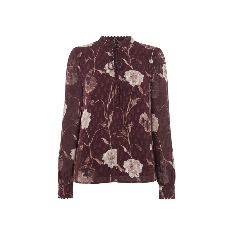 Floral Dobby Blouse Multi