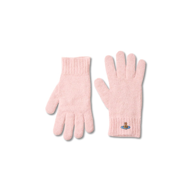 Fluffy Mohair Gloves Pink