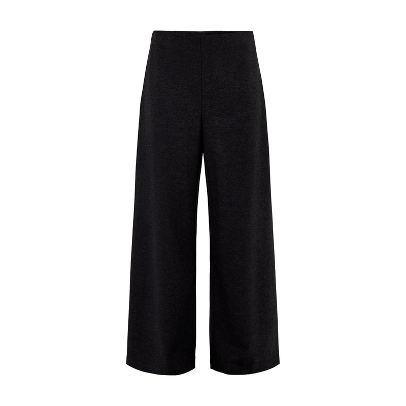 Full Length Wide Pants Charcoal