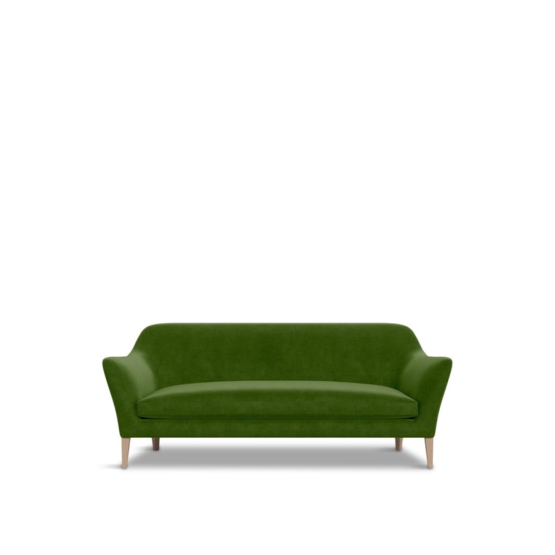 Heals Wallis 4-Seater Sofa Smart Luxe Velvet Grass