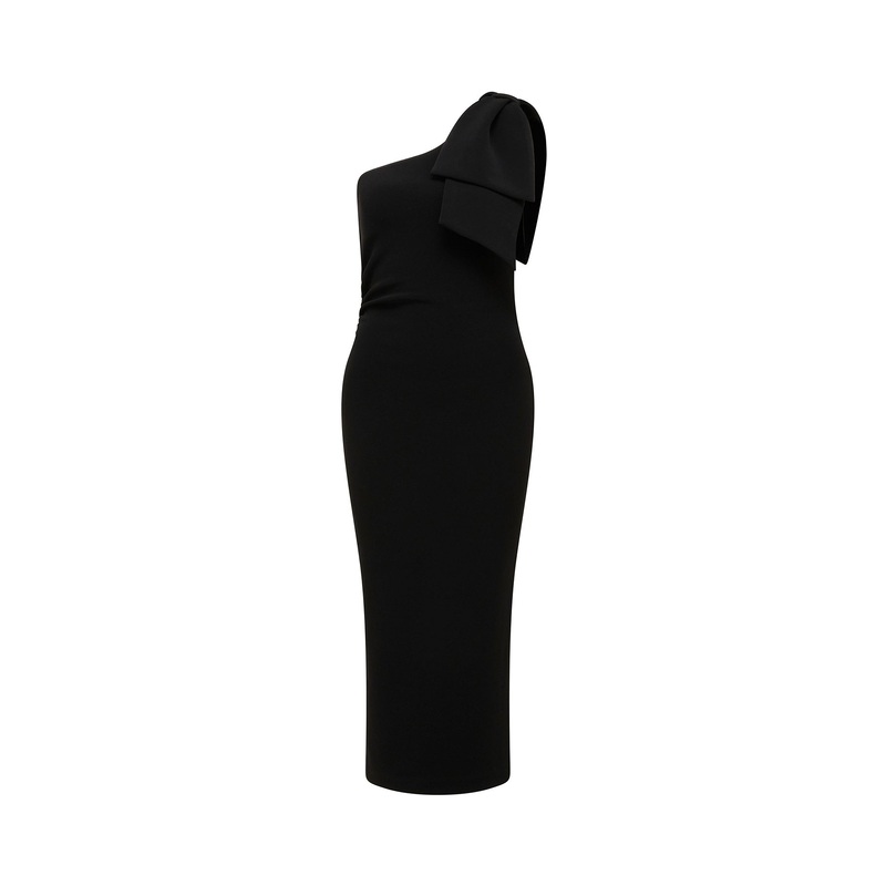 Jade Bow Bodycon Dress Black