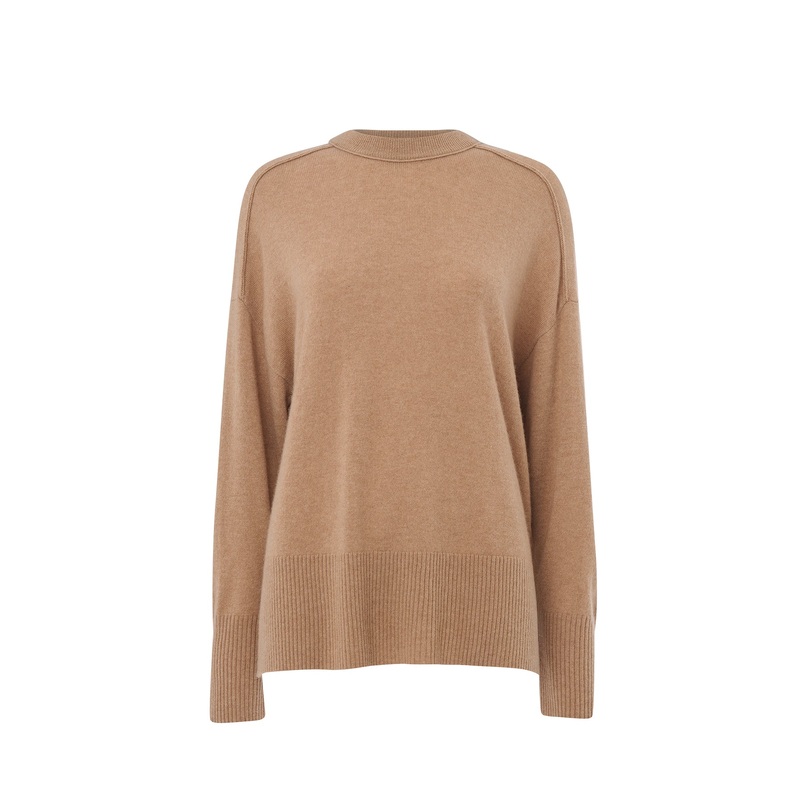 Seam Detail Crew Knit Neutral