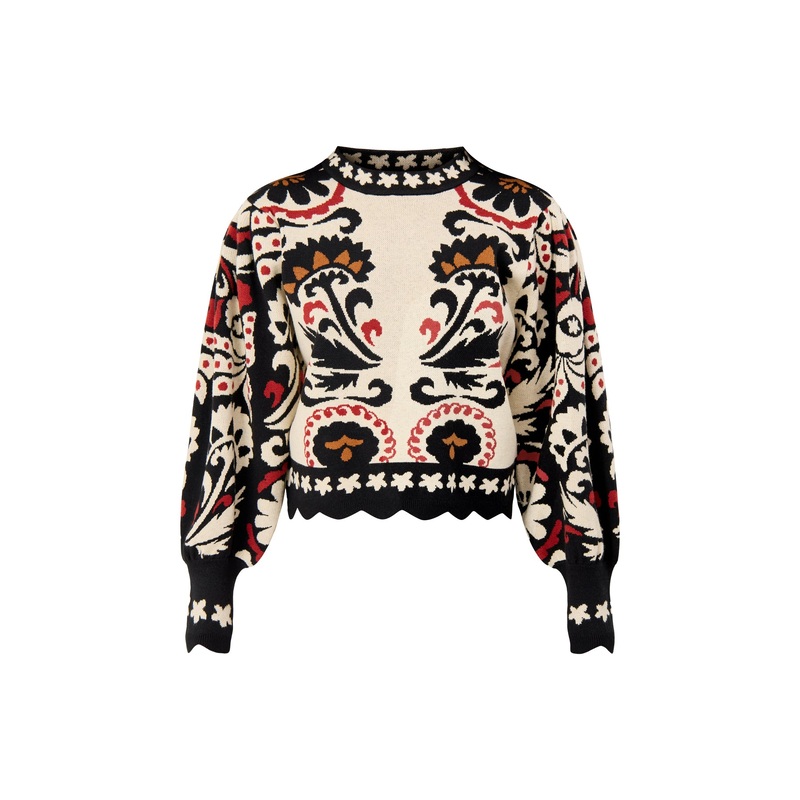 Winter Tapestry Knit Sweater Multi