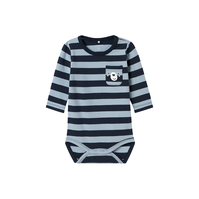 Baby Long Sleeve Bodysuit Blue