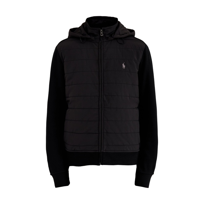 Double Knit Zip Hoodie Black