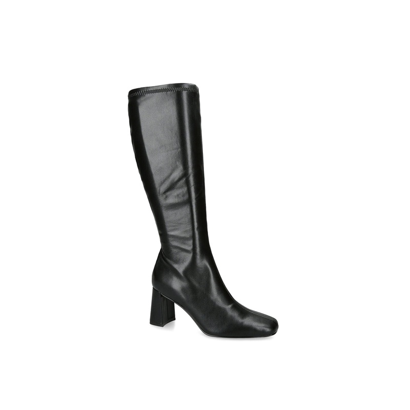 Holly Knee High Heeled Boots Black