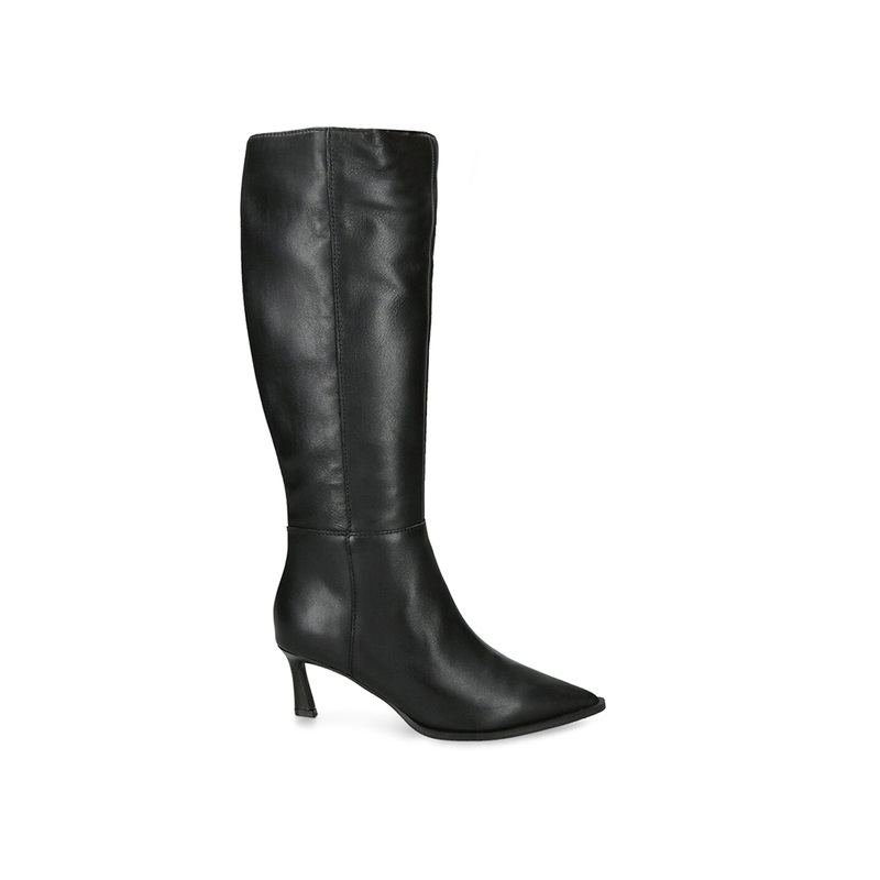 Lucid Knee High Heeled Boots Black