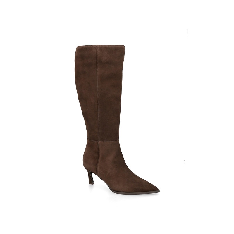 Lucid Knee High Heeled Boots Dark Brown