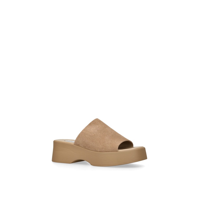 Slinky Platform Sandals Beige