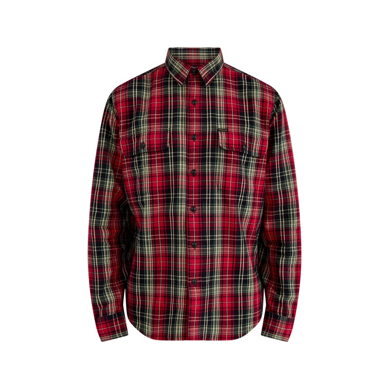 Tartan Brushed Cotton Shirt Red