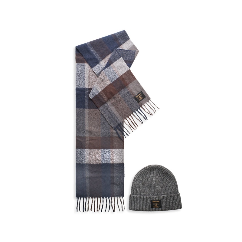 Tartan Scarf Navy Mix