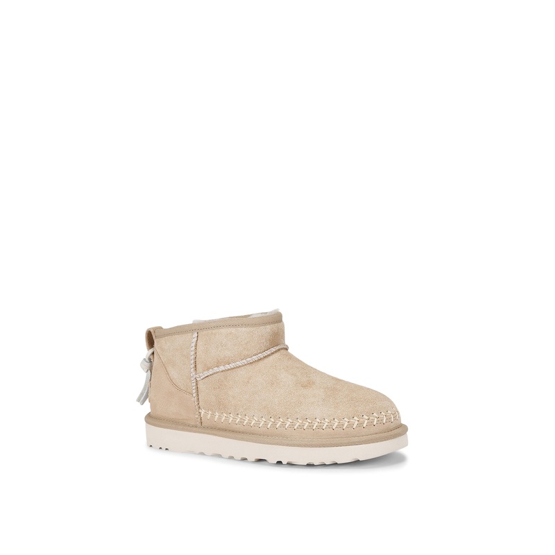 Womens Ultra Mini Boots Beige
