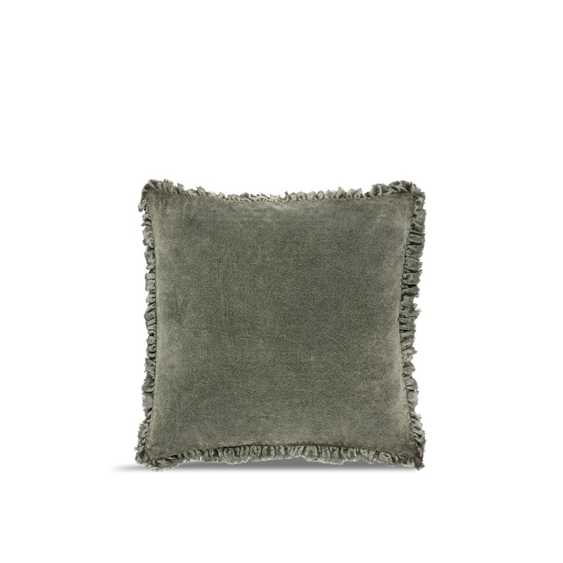 Bertie Feather Cushion Moss