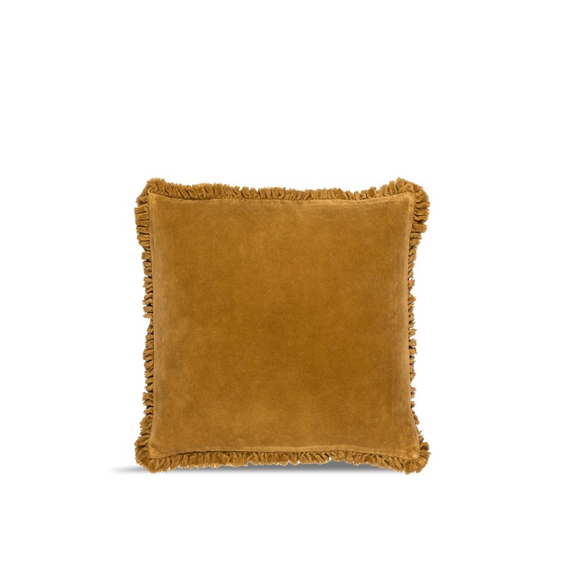 Bertie Feather Cushion Saffron