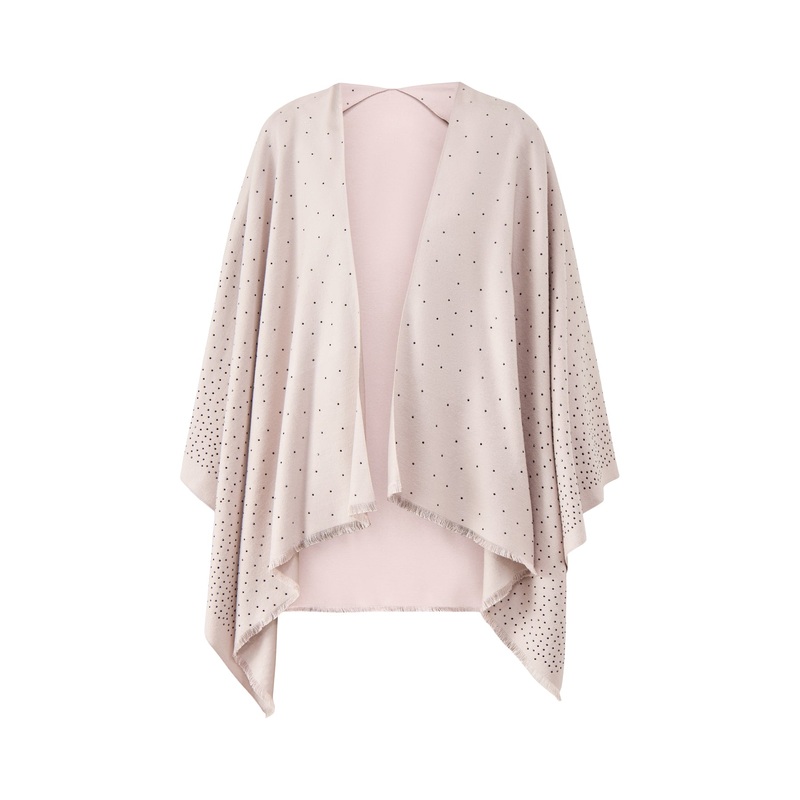 Pearl and Stud Border Wrap New Taupe