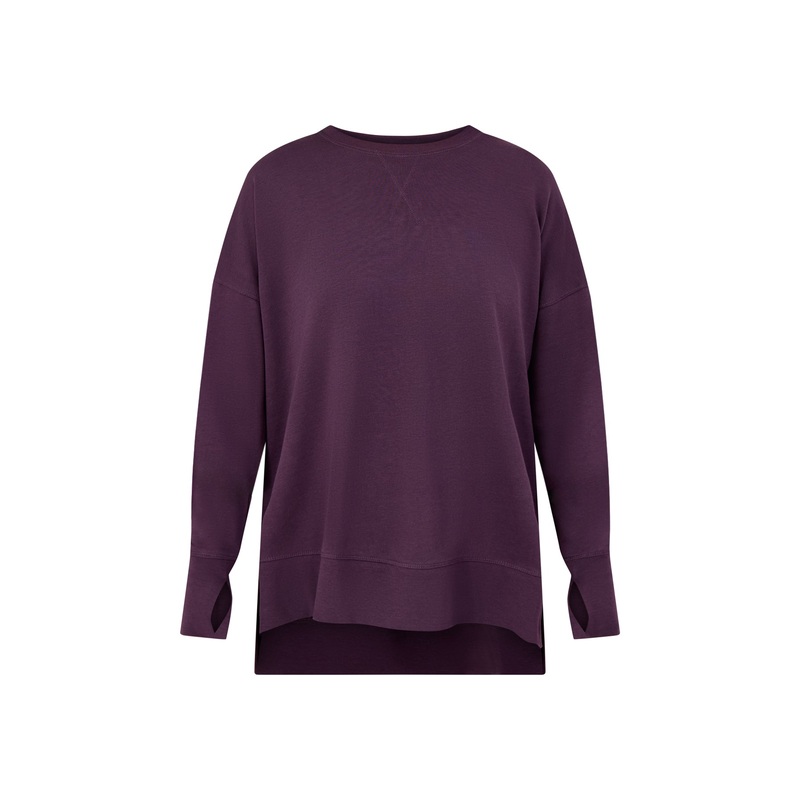 After Class Longline Sweatshirt Purple