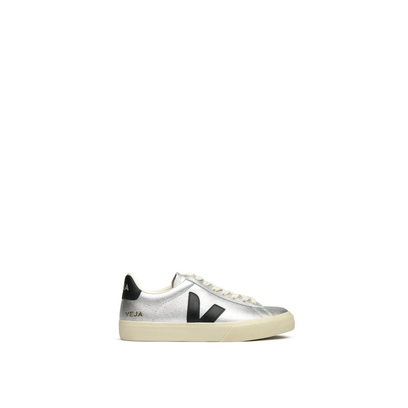 Campo Leather Trainers Silver