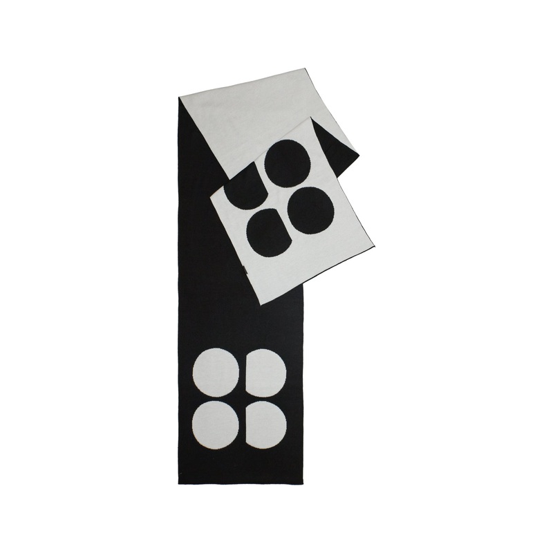 Logo Wool Scarf Black