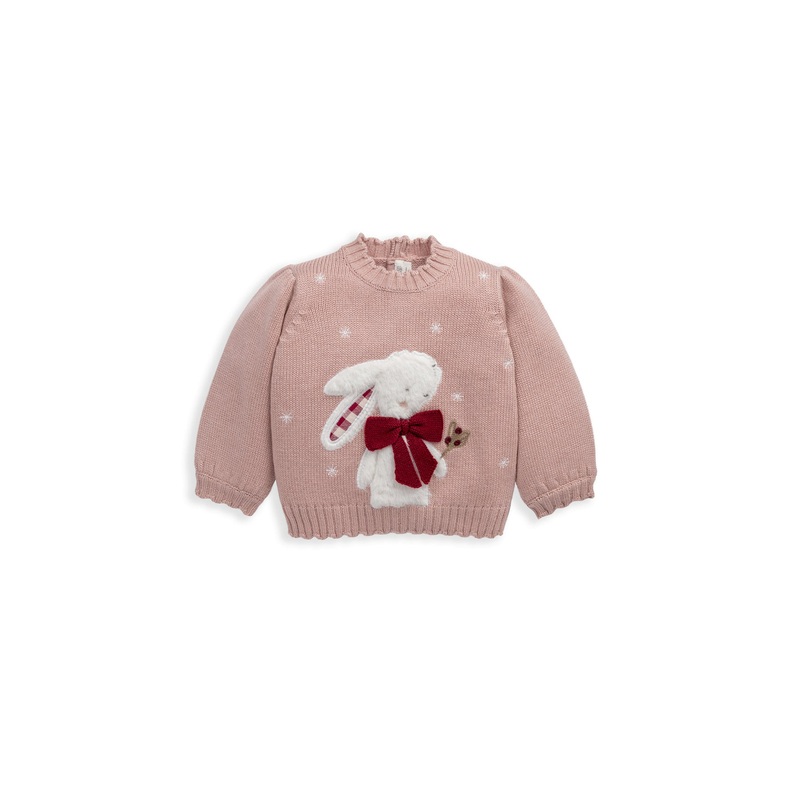Pink Bunny Jumper Soft Pink
